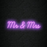 Mr and Mrs Neon Sign