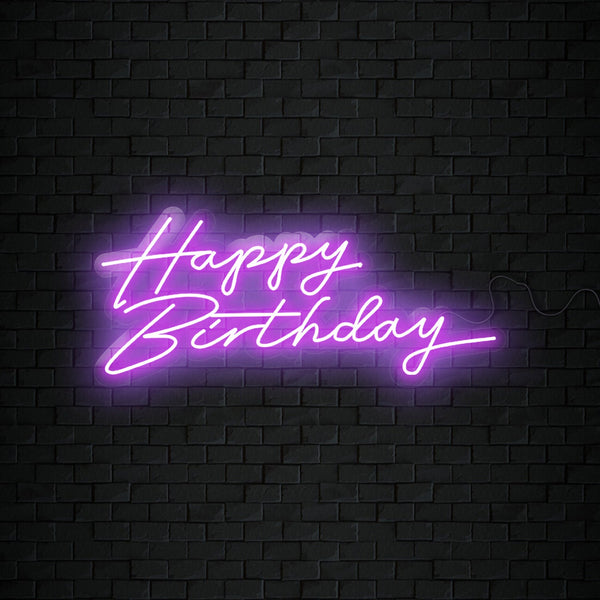 Happy Birthday Neon Sign