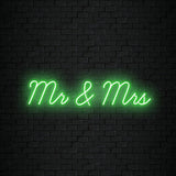 Mr and Mrs Neon Sign